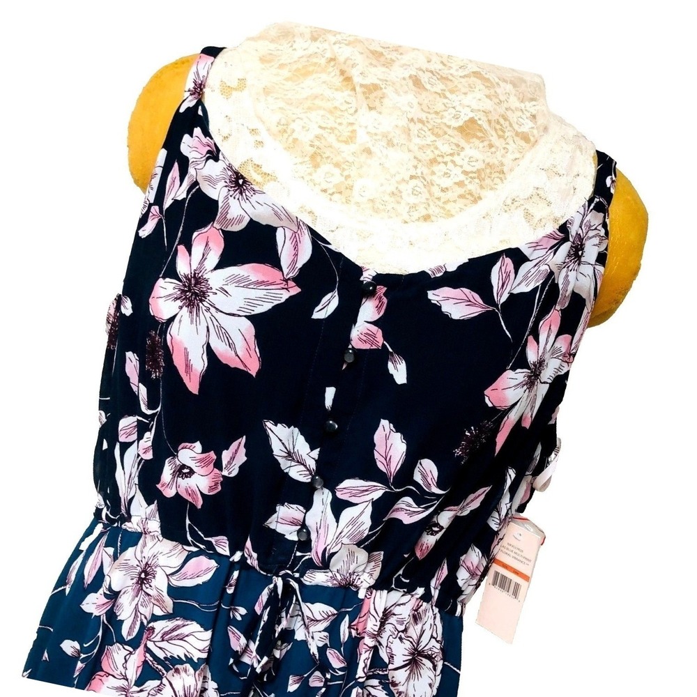 NWT‎ Nanette Lepore Maxi Dress Tier Ruffle Floral Artsy Fairy Womens 3X 24W